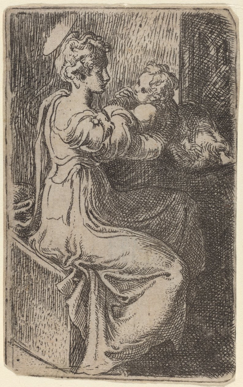 Maagd en Kind door Parmigianino