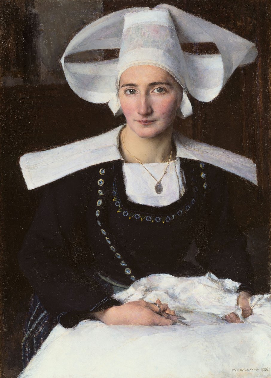 Vrouw uit Bretagne door Pascal Adolphe Jean Dagnan Bouveret
