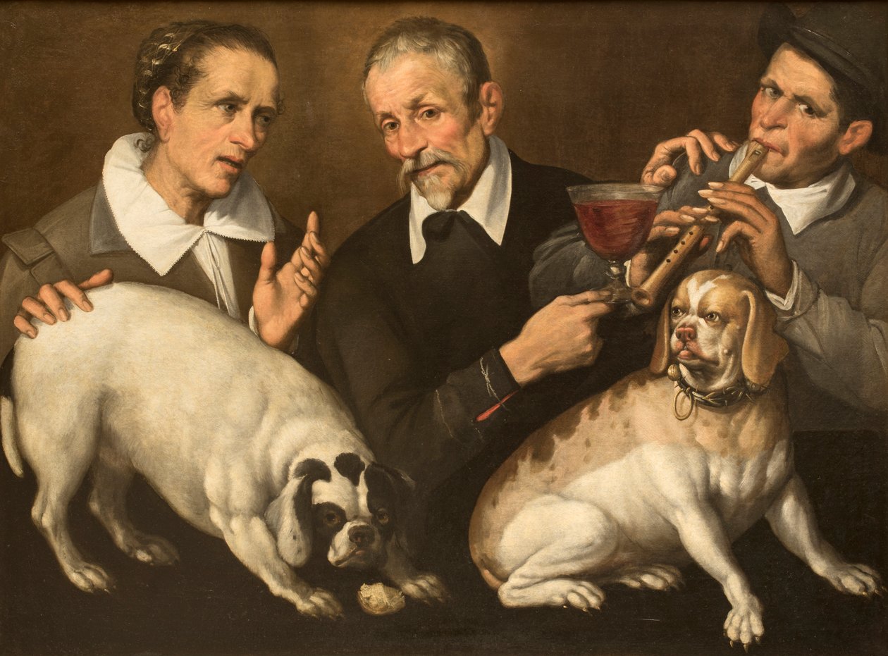 Zufolo speler, 1585-1590 door Passerotti
