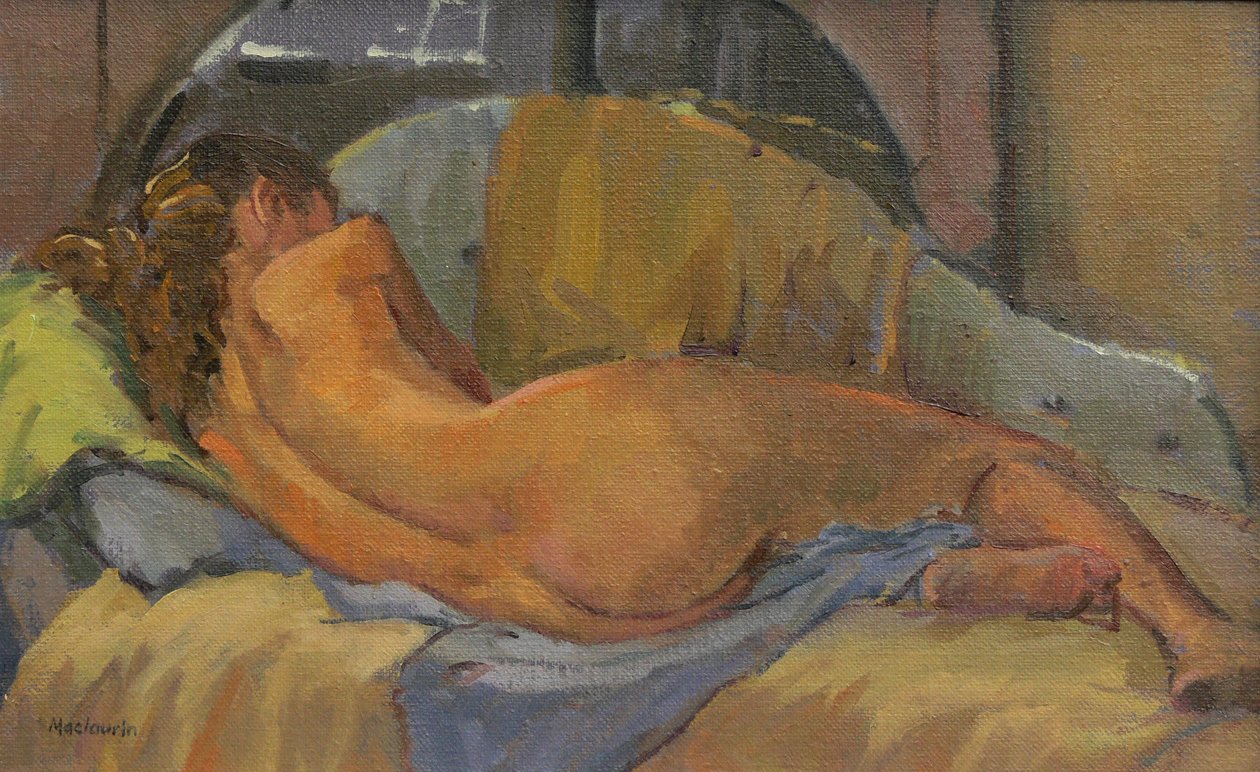 Naakt op chaise longue, 2009 door Pat Maclaurin