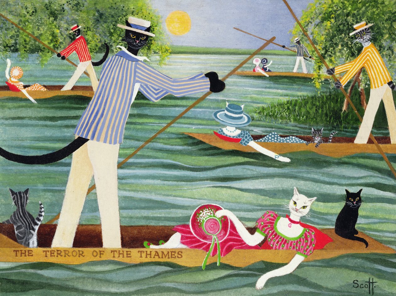 Die zomerse punts (olieverf op doek) door Pat Scott