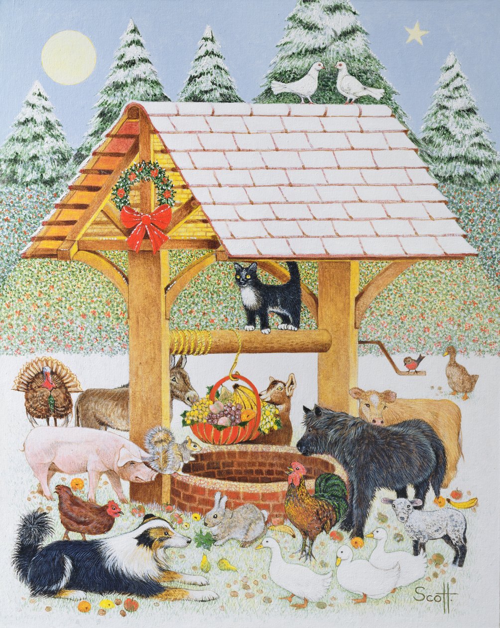 Wishing You Well (acryl op calico) door Pat Scott