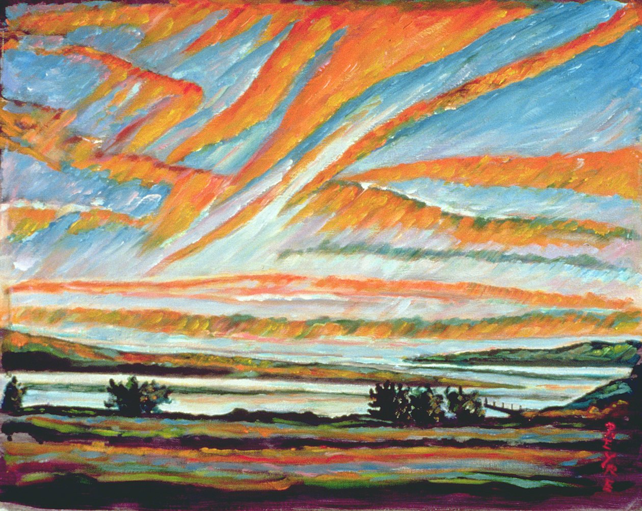 Zonsopgang, Les Eboulements, Quebec door Patricia Contemporary Artist Eyre