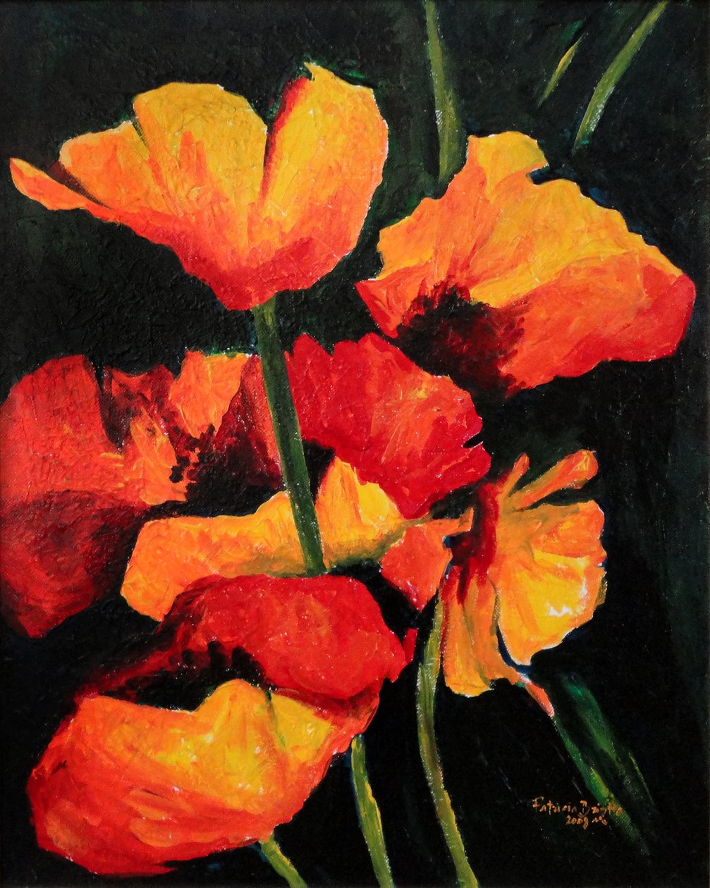 Levendige Klaprozen, 2008 door Patricia Brintle