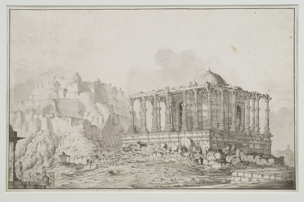 Jain Tempel in het Fort van Komulmer (Kumbhalgarh) door Patrick Waugh