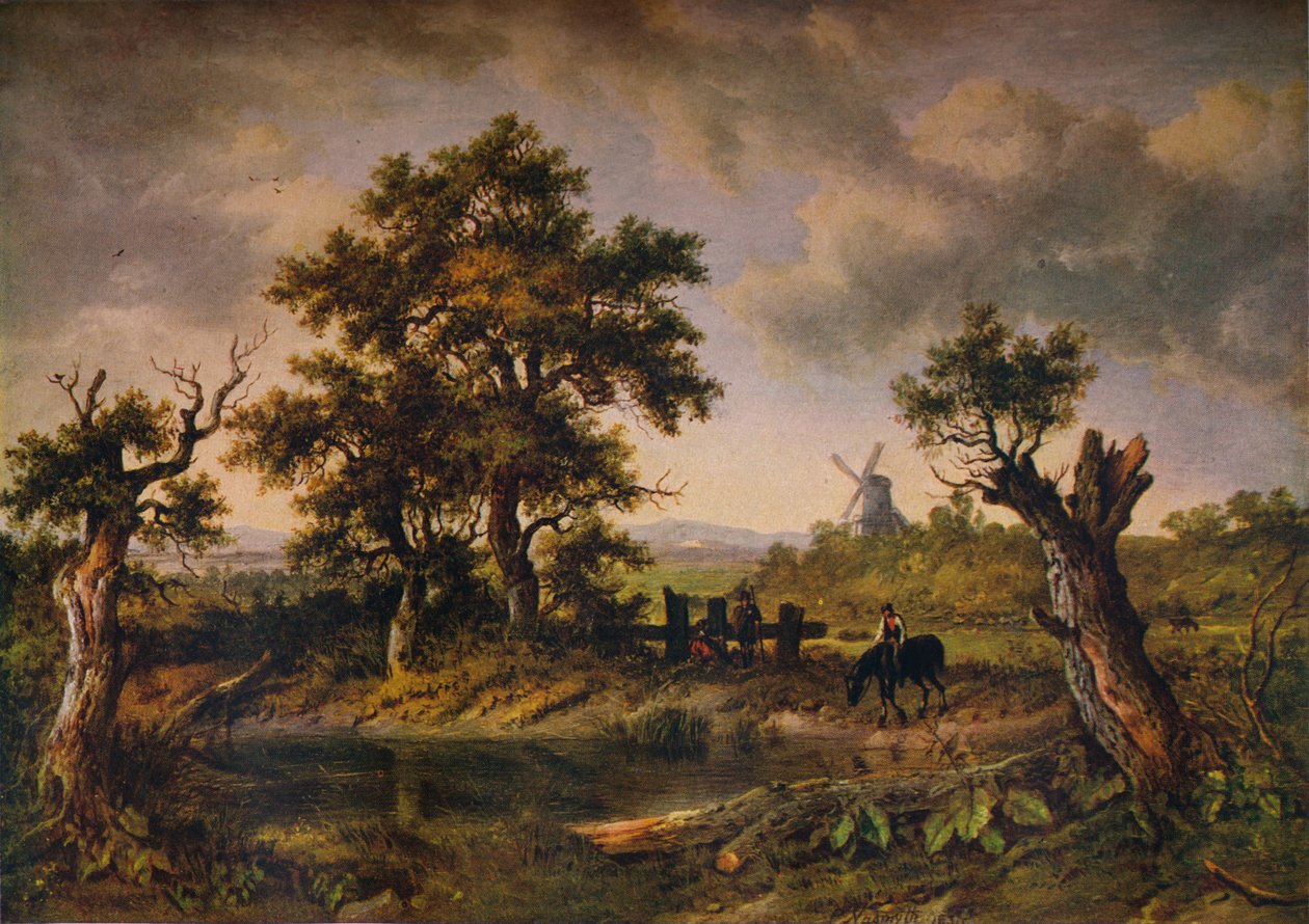 Een uitzicht in Surrey, ca. 1797-1831, 1919 door Patrick Nasmyth