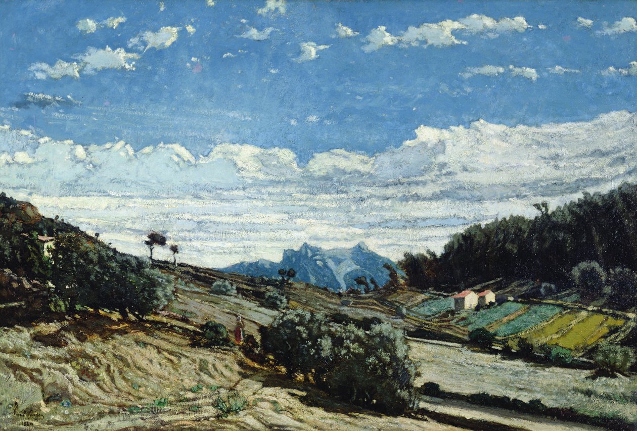 Landschap in de Provence door Paul Camille Guigou