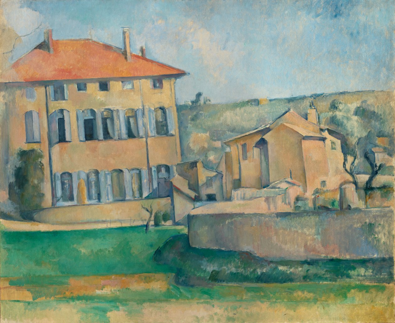 Het huis in Aix (Jas de Bouffan) door Paul Cézanne