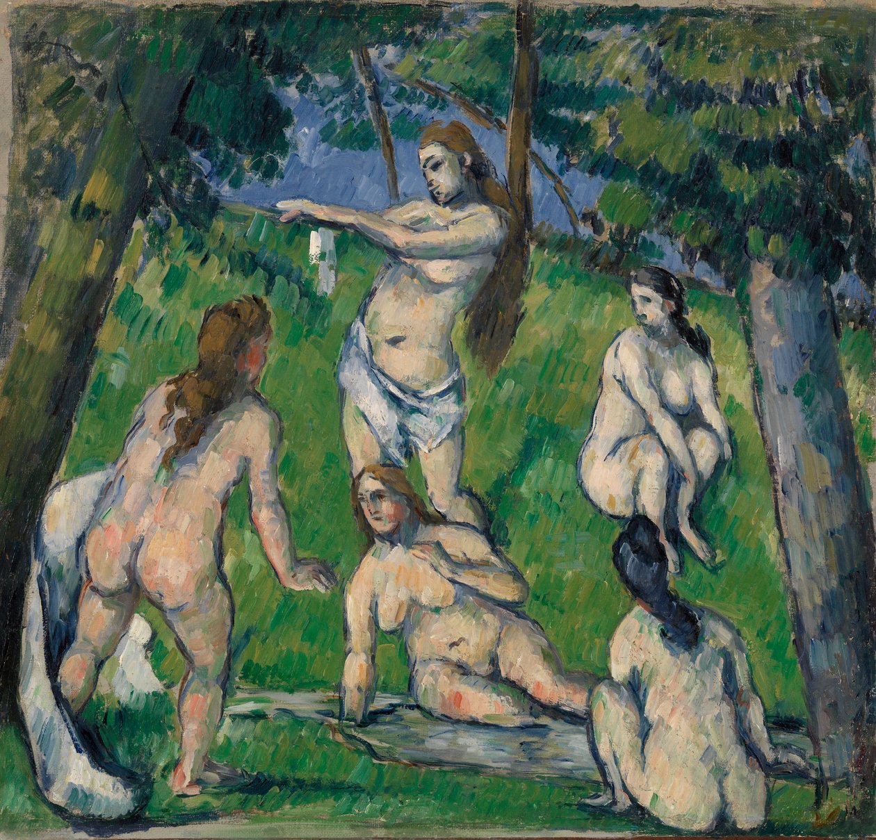 Vijf baders door Paul Cézanne