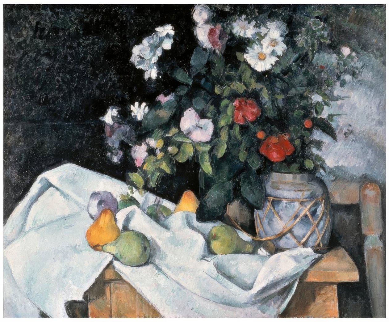 Bloemen en fruit door Paul Cézanne