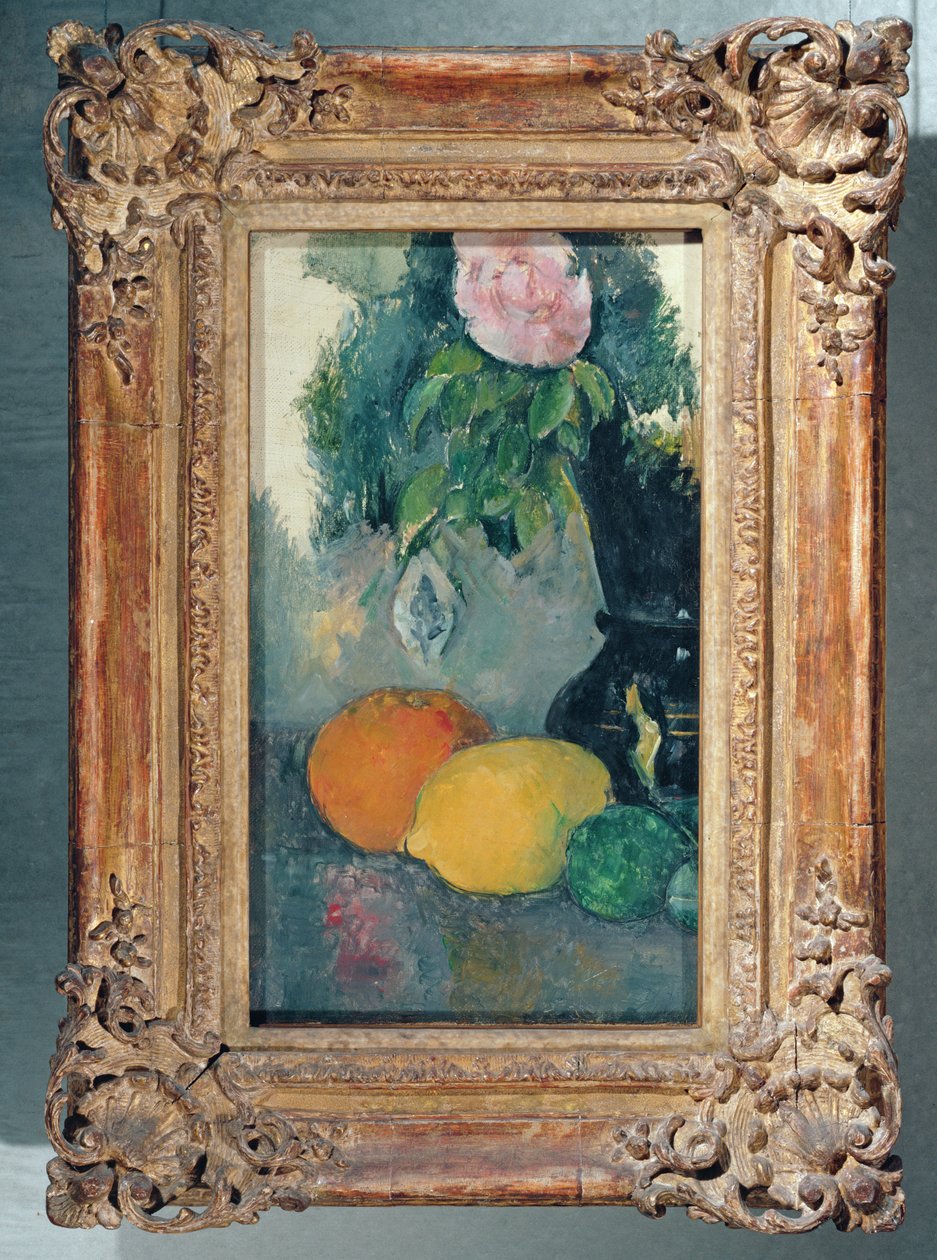Bloemen en vruchten, c.1880 door Paul Cézanne