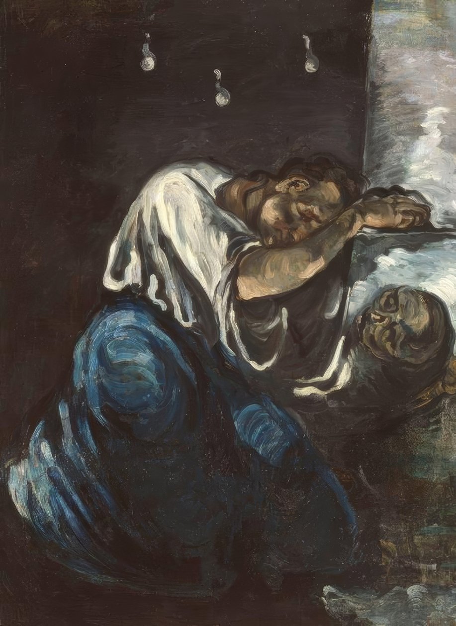 De Magdalena of Het verdriet door Paul Cézanne