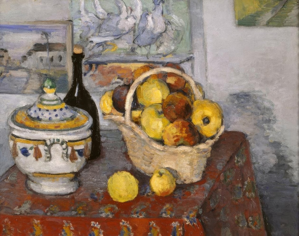 Stilleven met soepterrine door Paul Cézanne