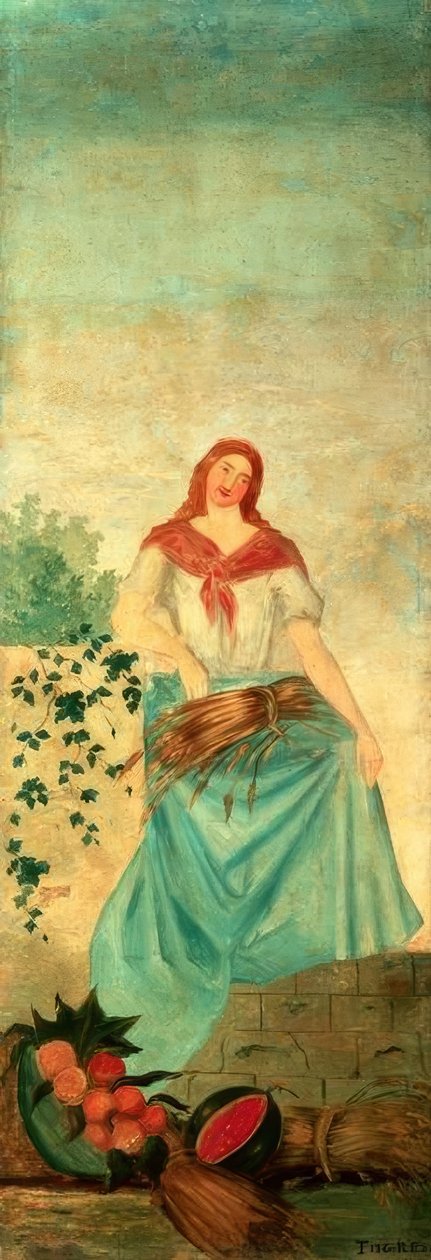 De zomer door Paul Cézanne