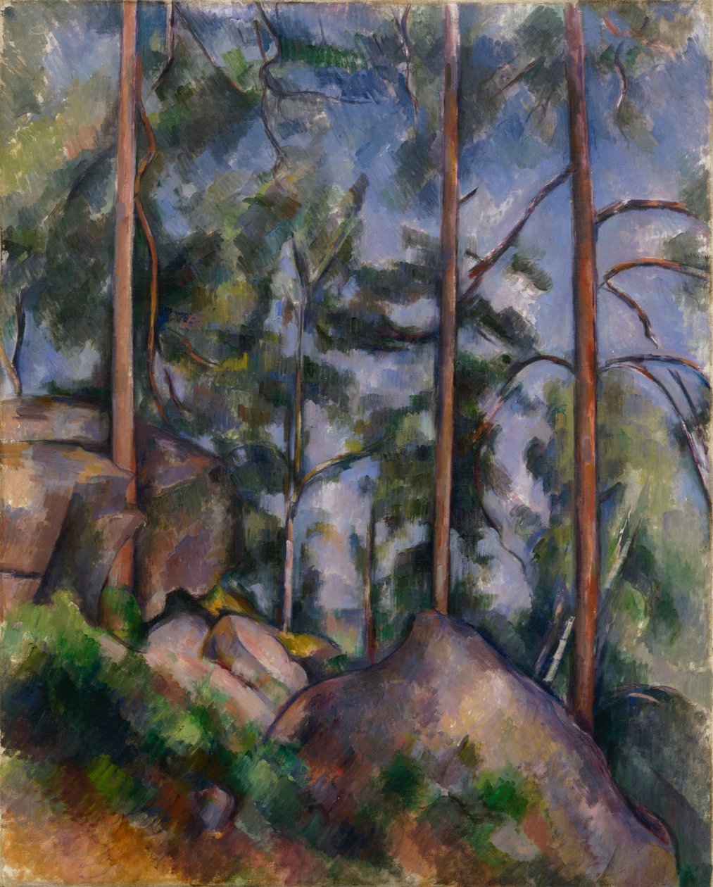Pins et Rochers (Fontainebleau) door Paul Cézanne