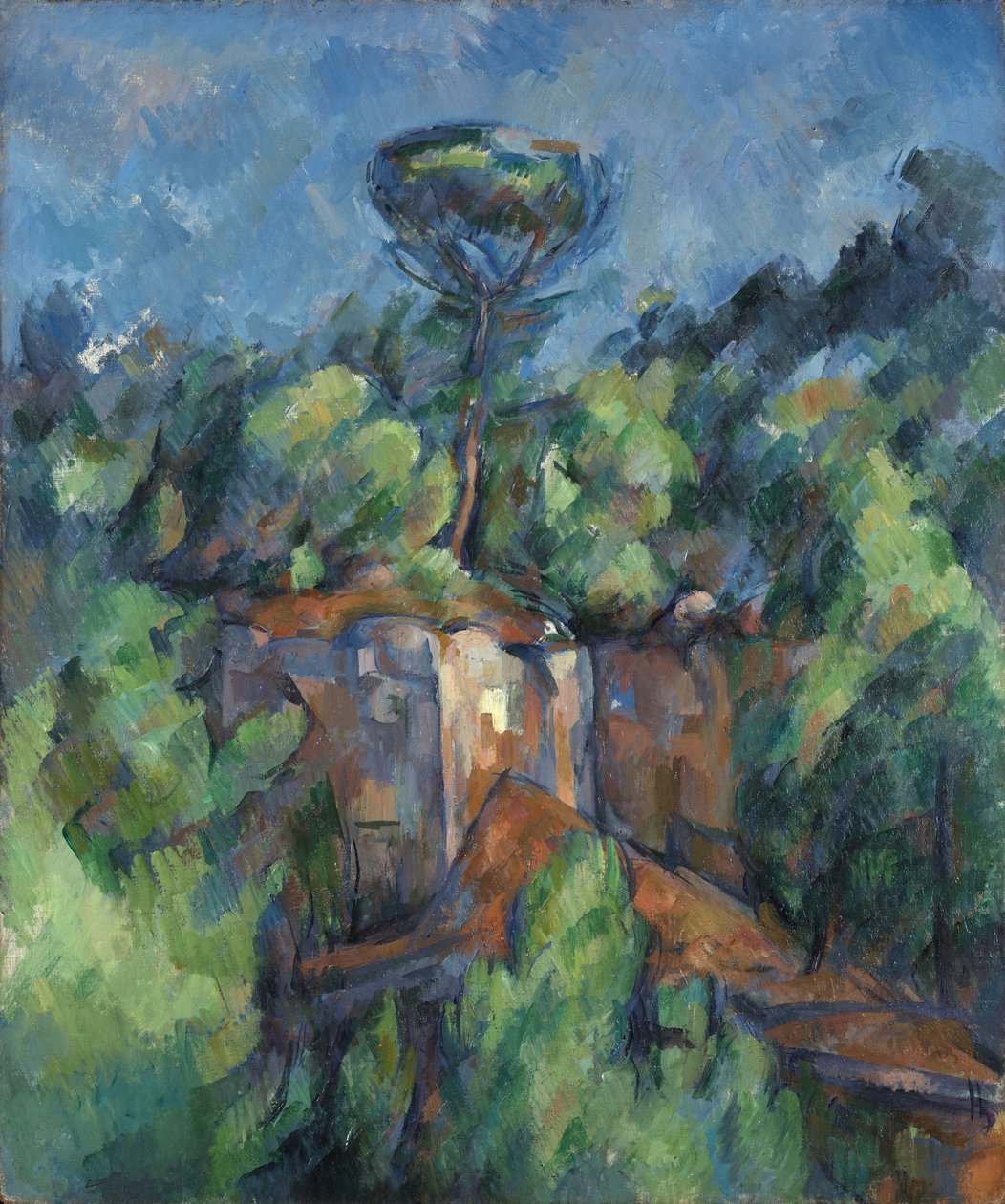 Steengroeve bij Bibémus door Paul Cézanne