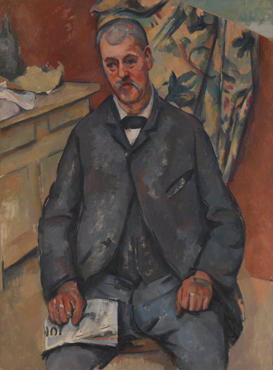 Zittende Man door Paul Cézanne