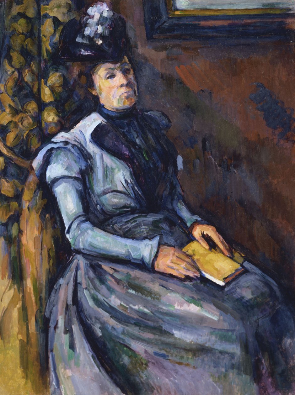 Zittende Vrouw in Blauw door Paul Cézanne