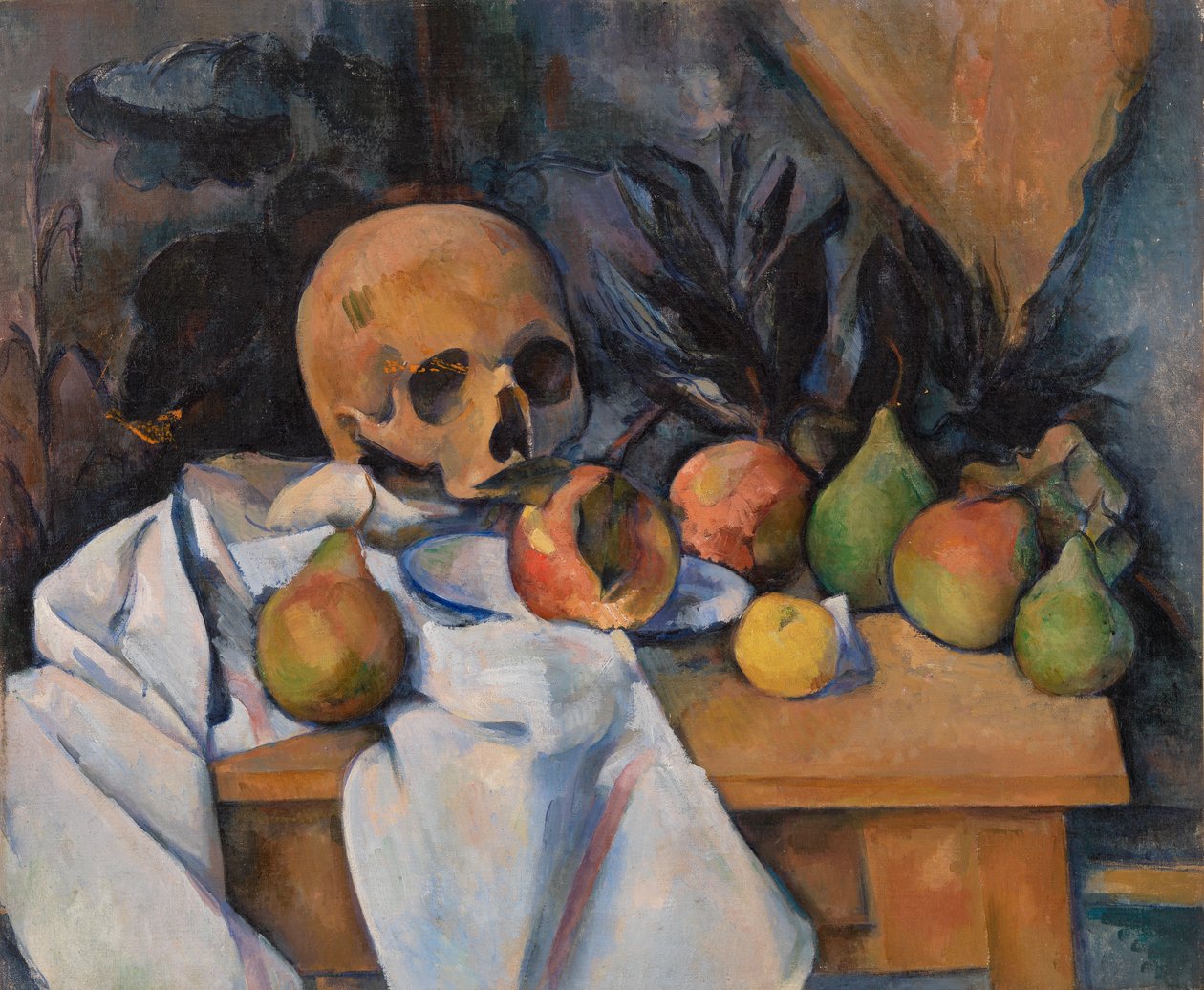Stilleven met schedel, 1896-98 door Paul Cézanne