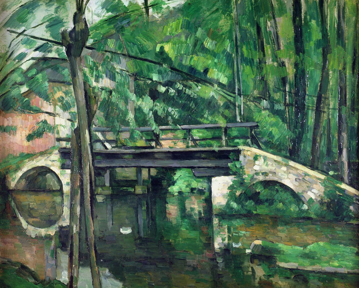 De Brug bij Maincy, of De Brug bij Mennecy, of De Kleine Brug, ca. 1879 door Paul Cézanne