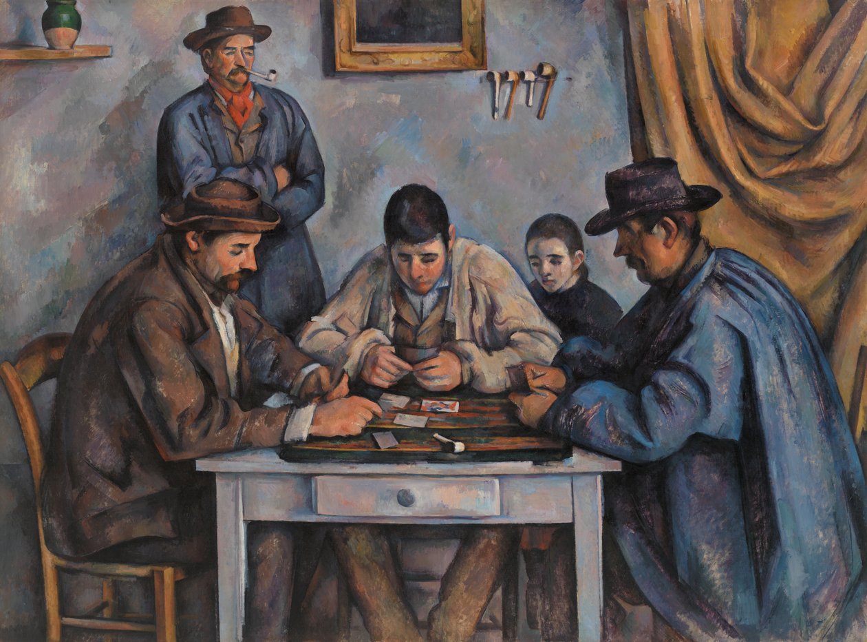 De Kaartspelers, 1890-92 door Paul Cézanne