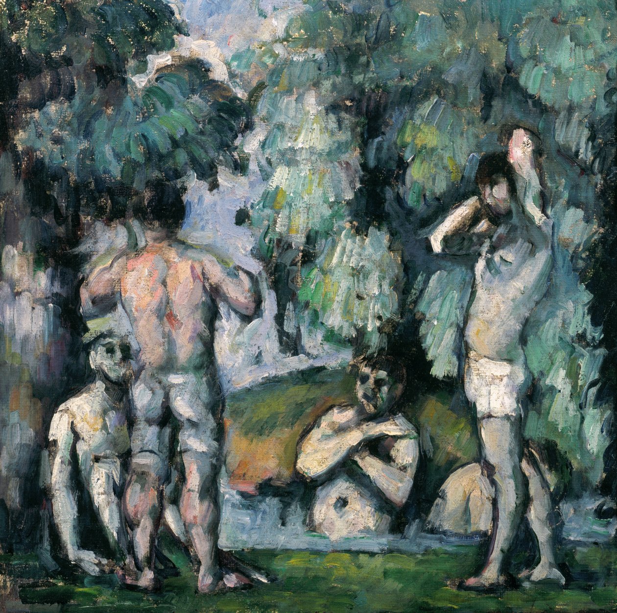 De Vijf Baders, ca. 1875-77 door Paul Cézanne