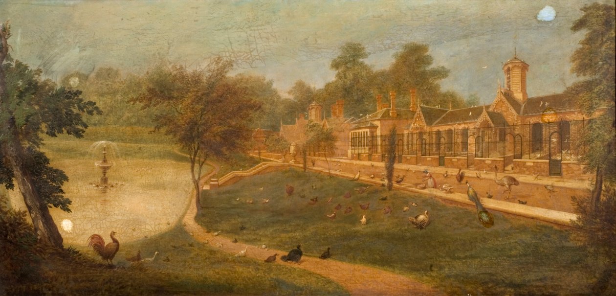De volière van koningin Victoria, ca. 1852 door Paul Fischer