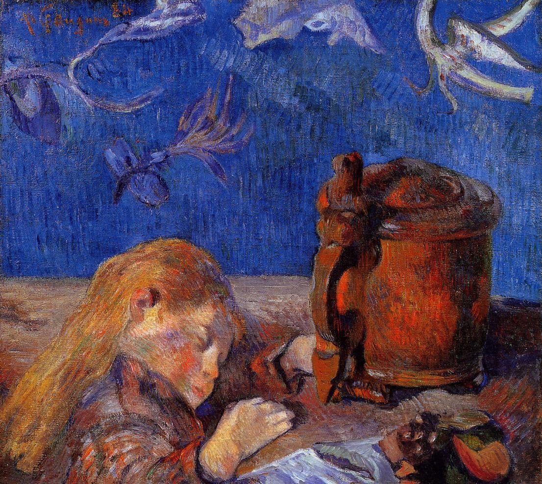 Clovis Slaapt door Paul Gauguin