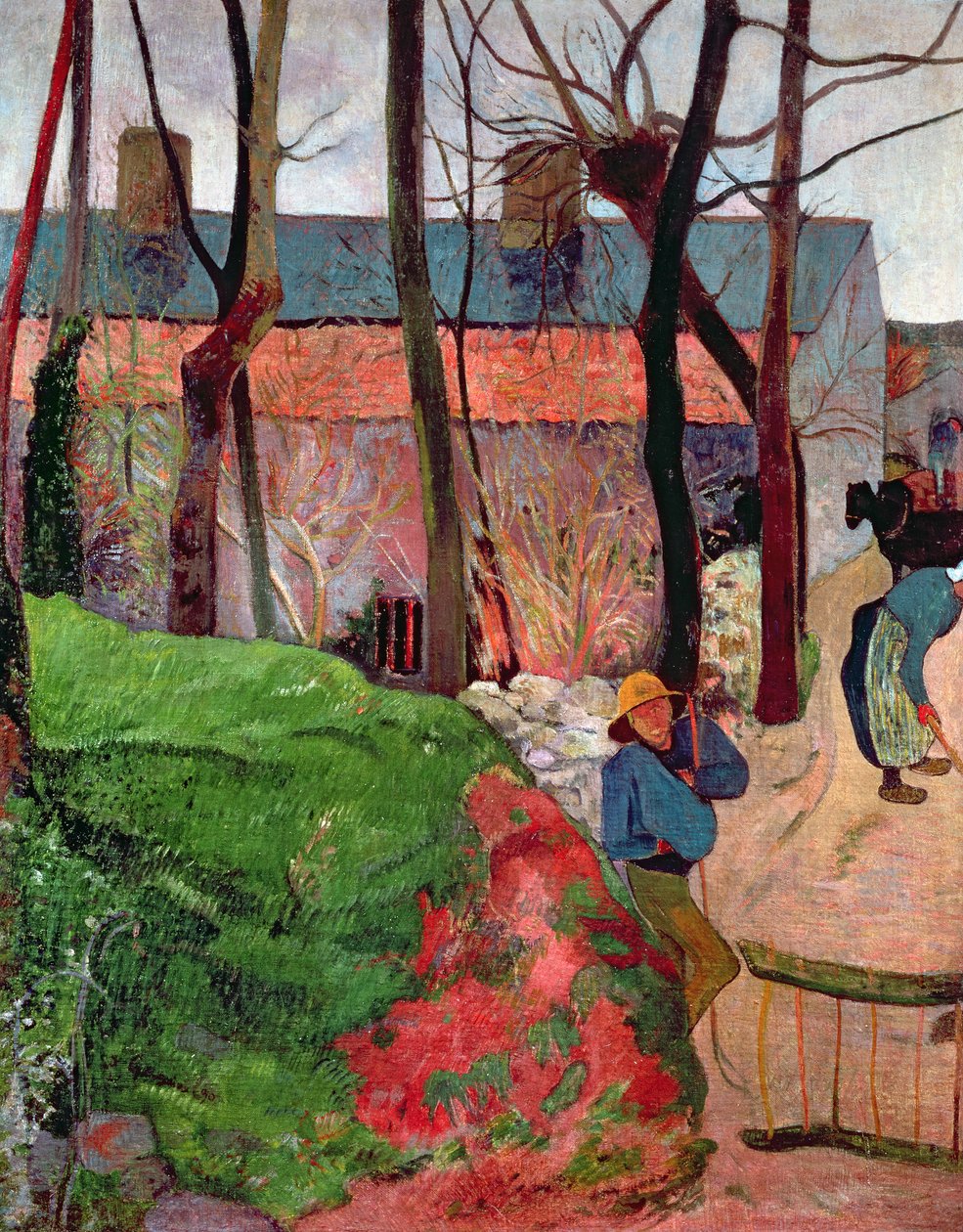 Cottage in Le Pouldu, 1890 door Paul Gauguin