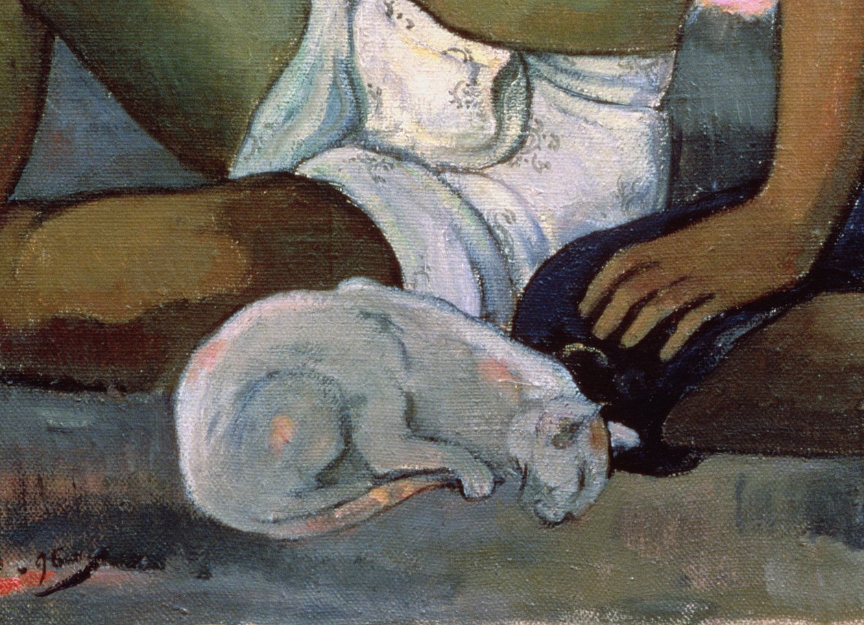 Eiaha Ohipa of Tahitianen in een kamer, 1896 (detail) door Paul Gauguin