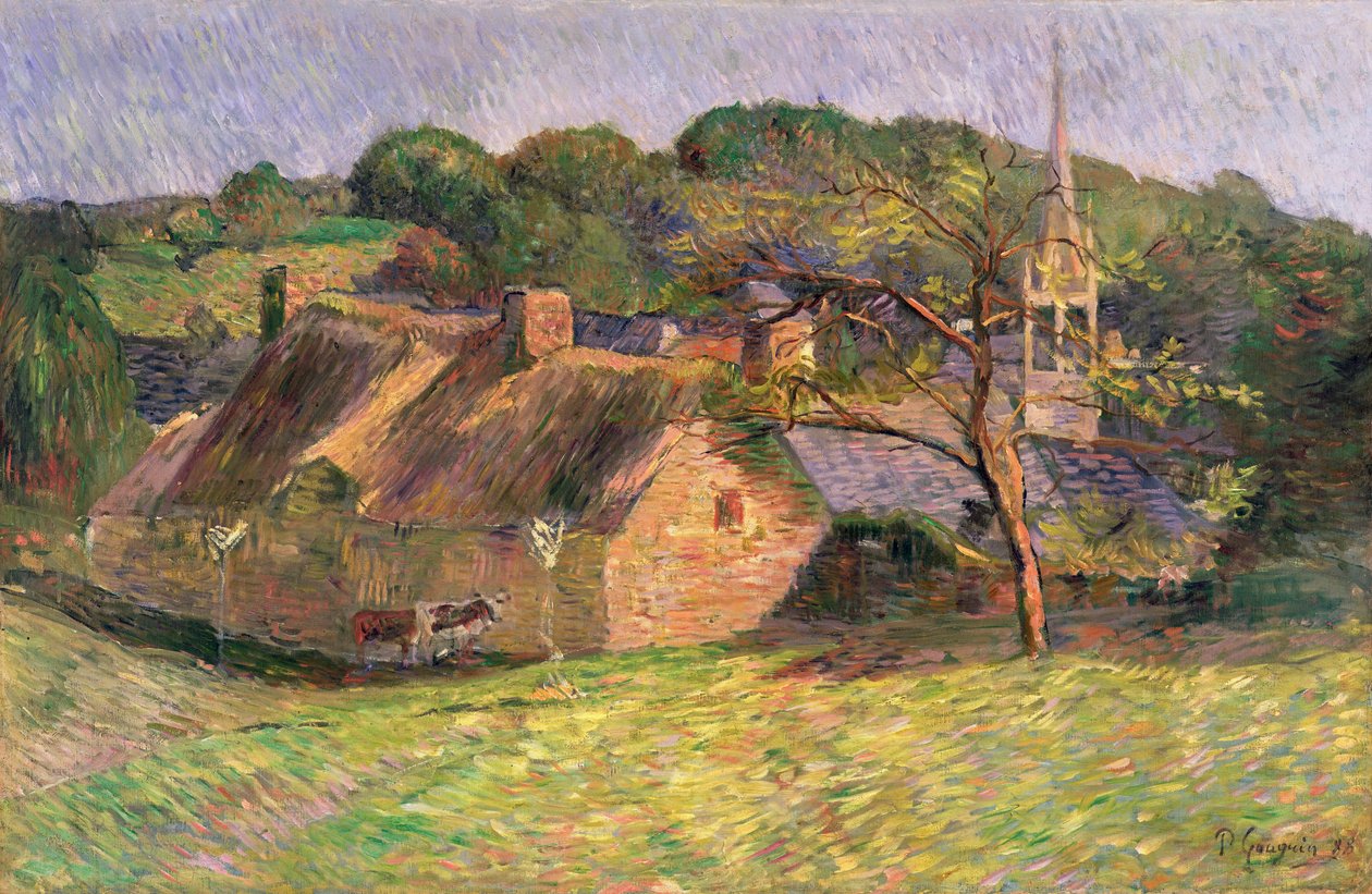 Landschap bij Pont-Aven, 1888 door Paul Gauguin