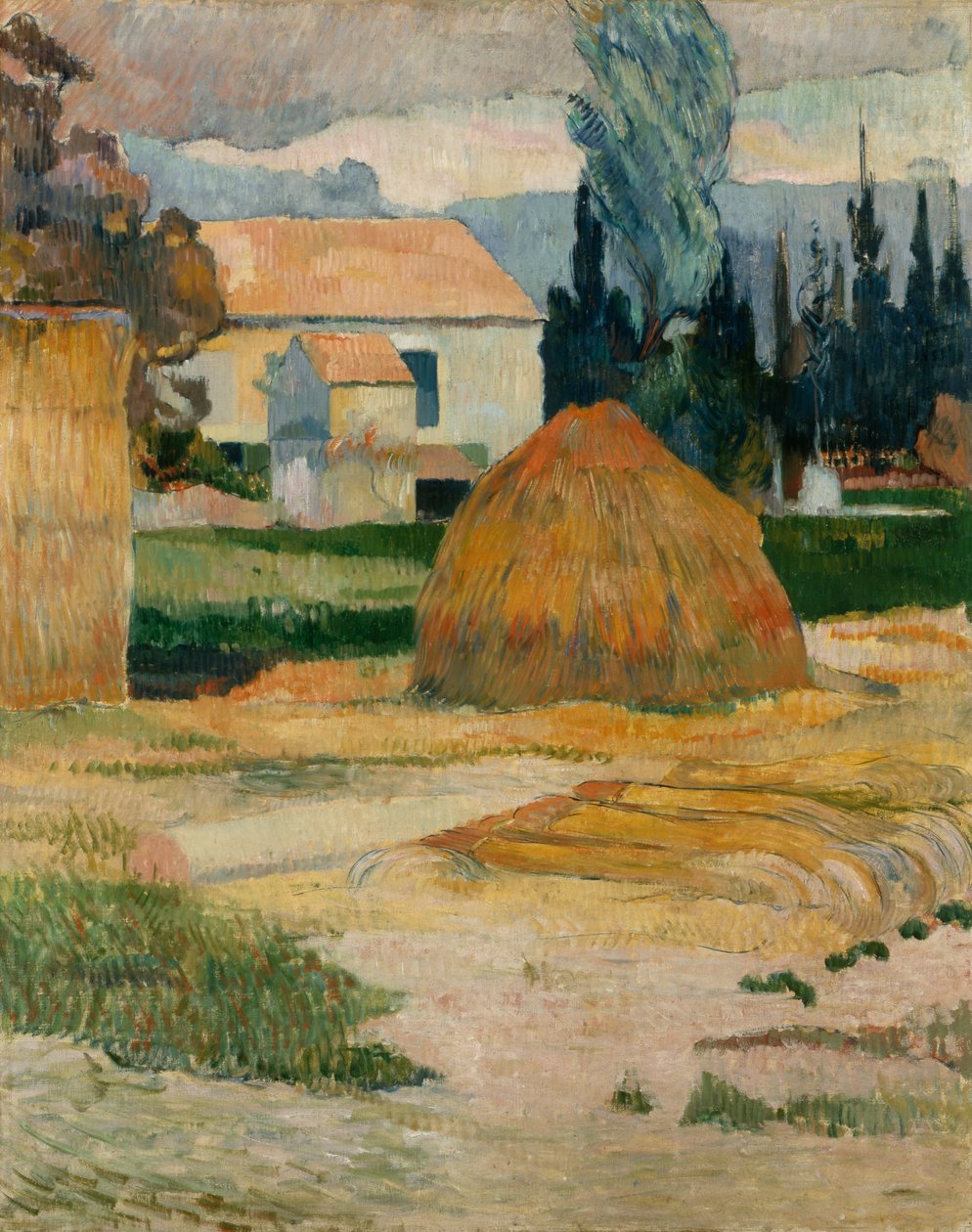 Landschap bij Arles door Paul Gauguin