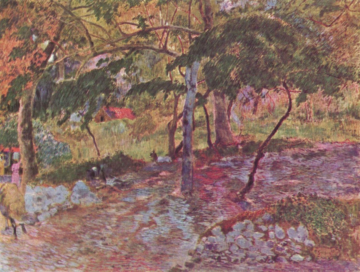 Landschap op Martinique door Paul Gauguin