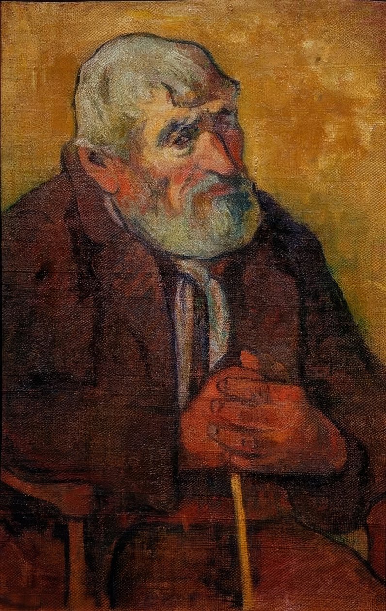 De oude man met de stok door Paul Gauguin