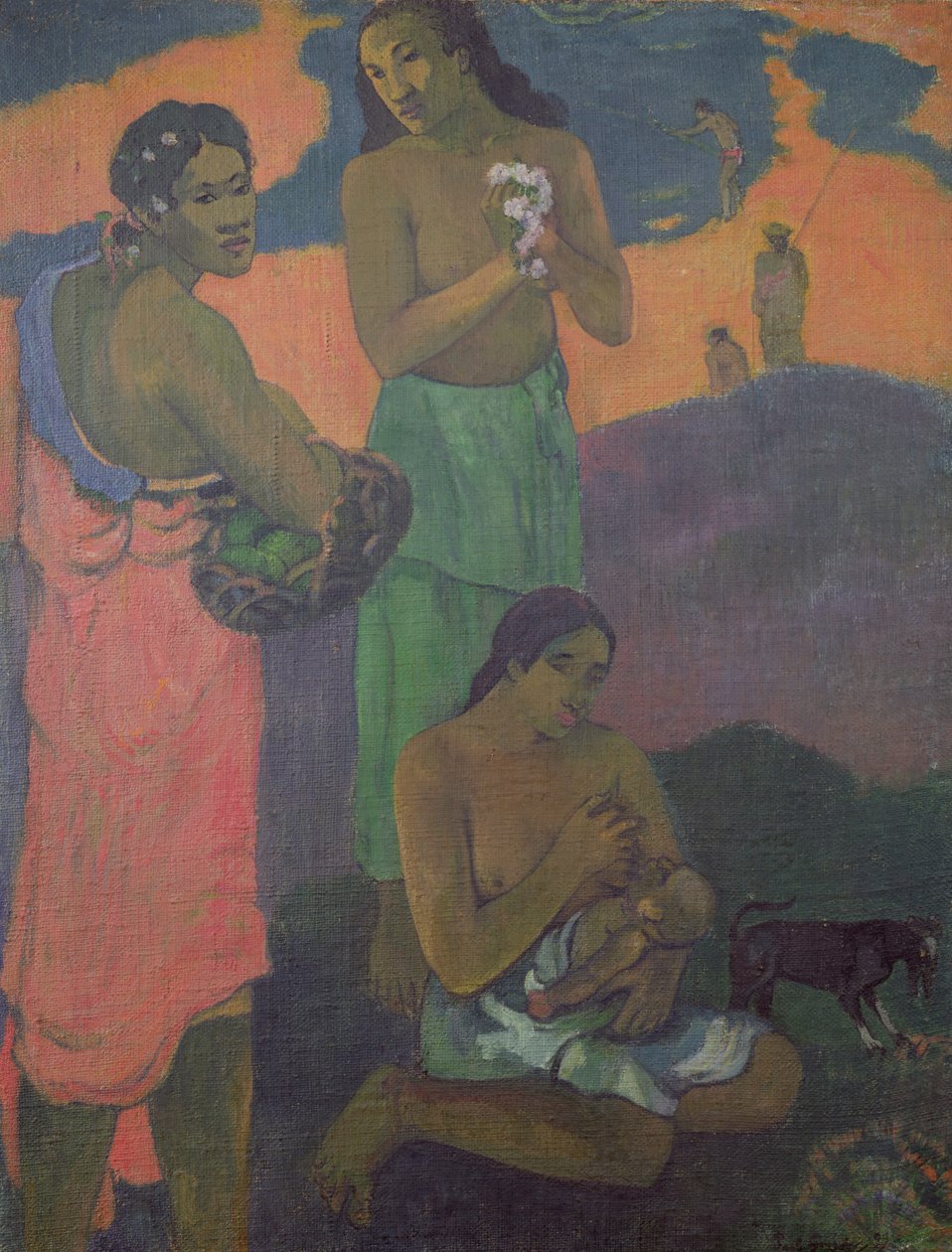 Moederschap, of Drie Vrouwen aan de Zeekust, 1899 door Paul Gauguin