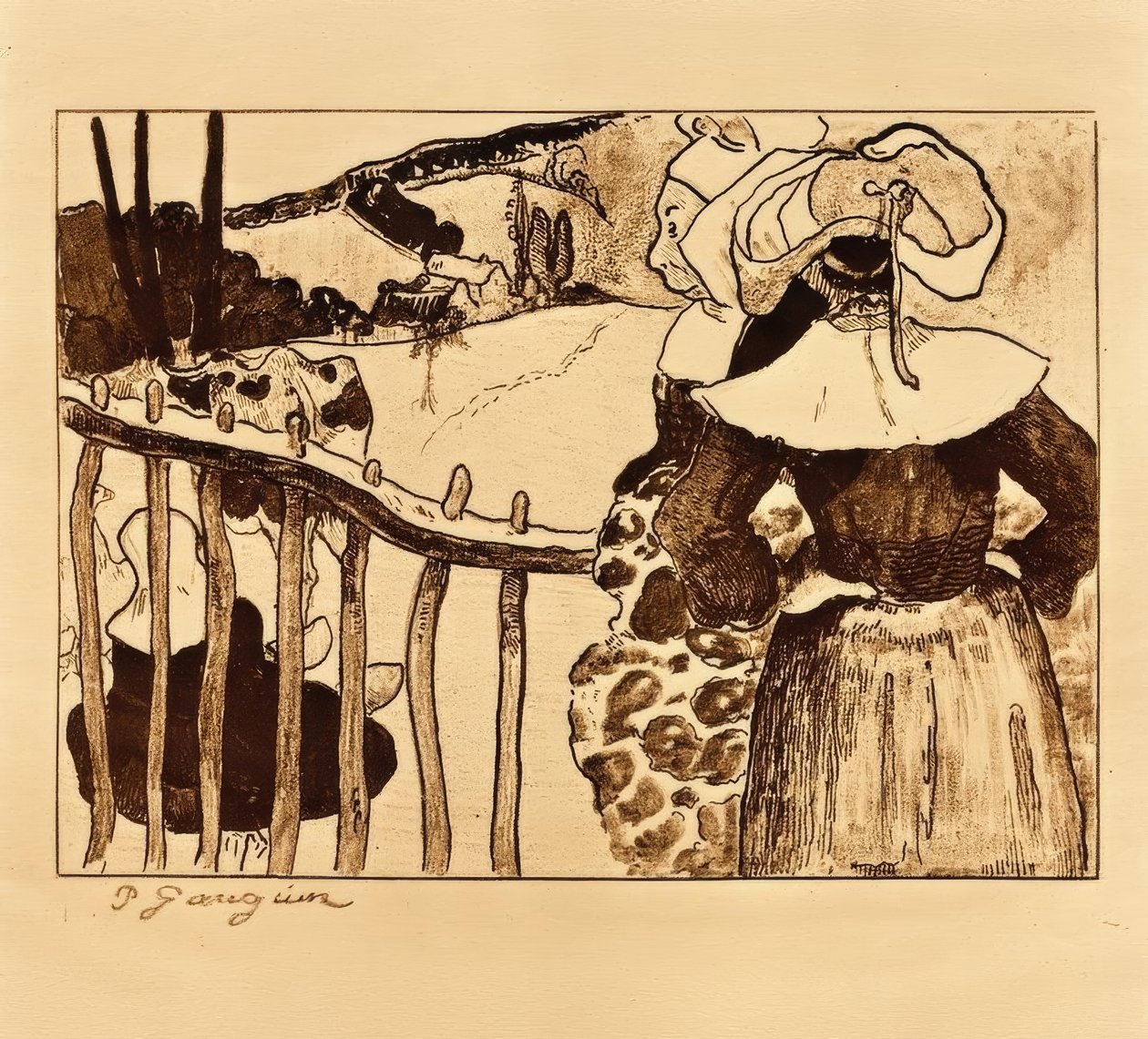 Menselijk leed door Paul Gauguin