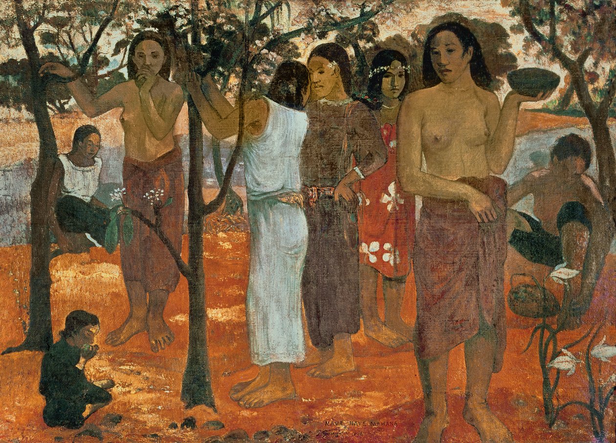Nave Nave Mahana (Heerlijke dag) door Paul Gauguin