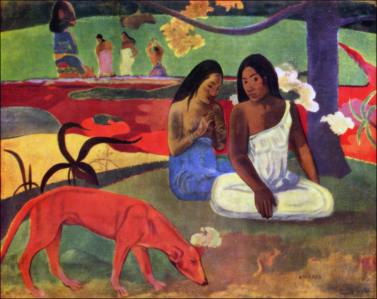 Tahiti: Arearea of Vrolijkheid, Paul Gauguin (1892) door Paul Gauguin