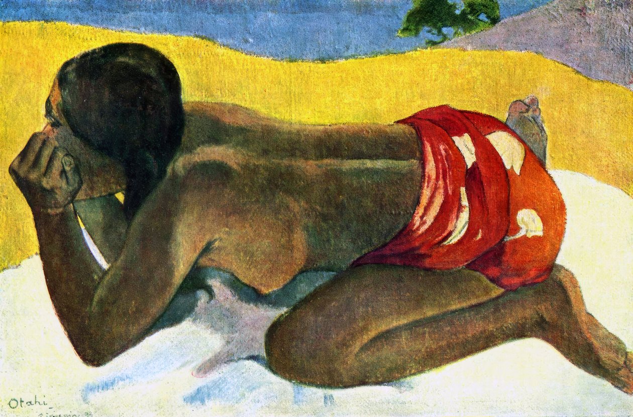 Tahiti: Otaki (Alleen), Paul Gauguin (1893) door Paul Gauguin