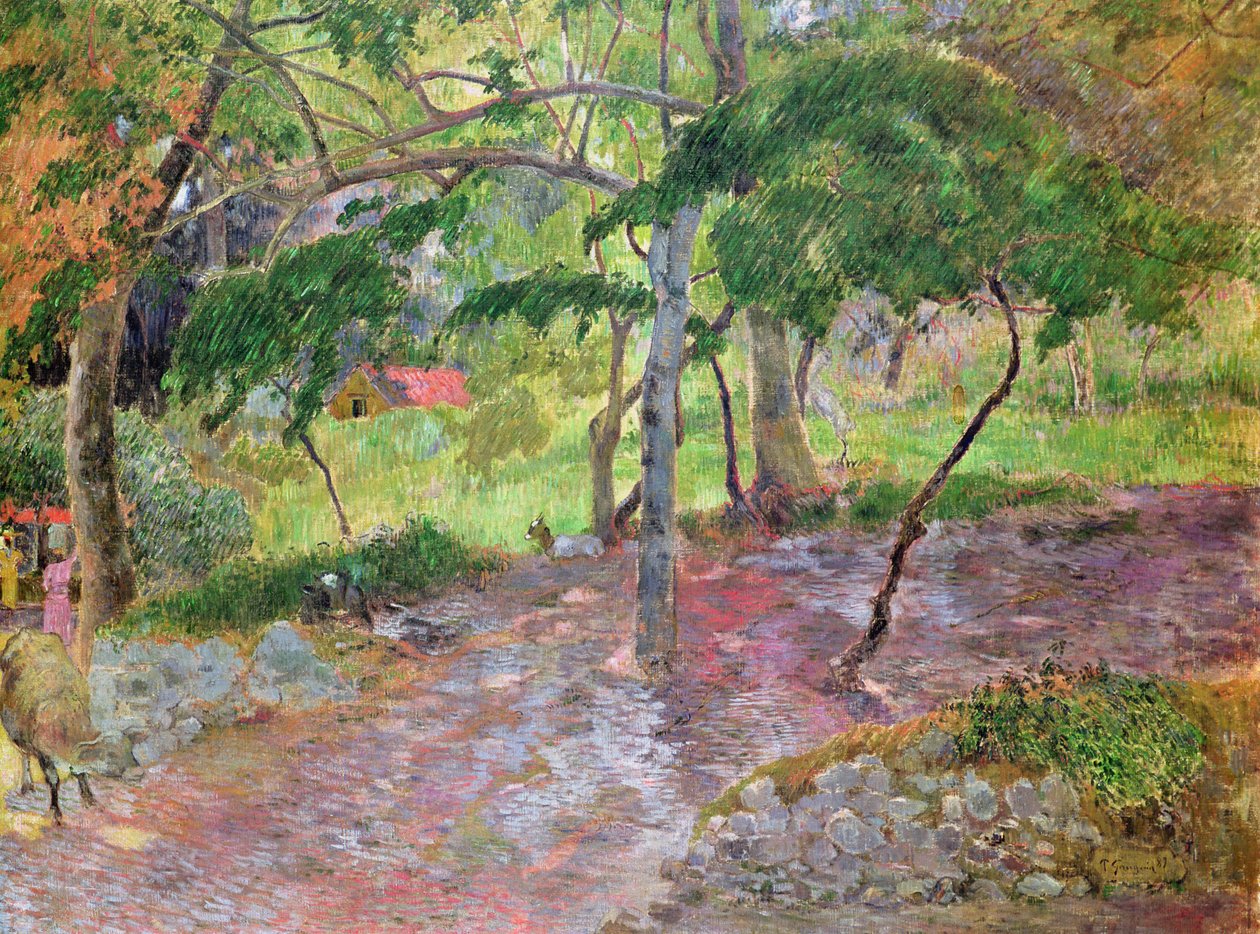 Tropisch Landschap, Martinique, 1887 door Paul Gauguin