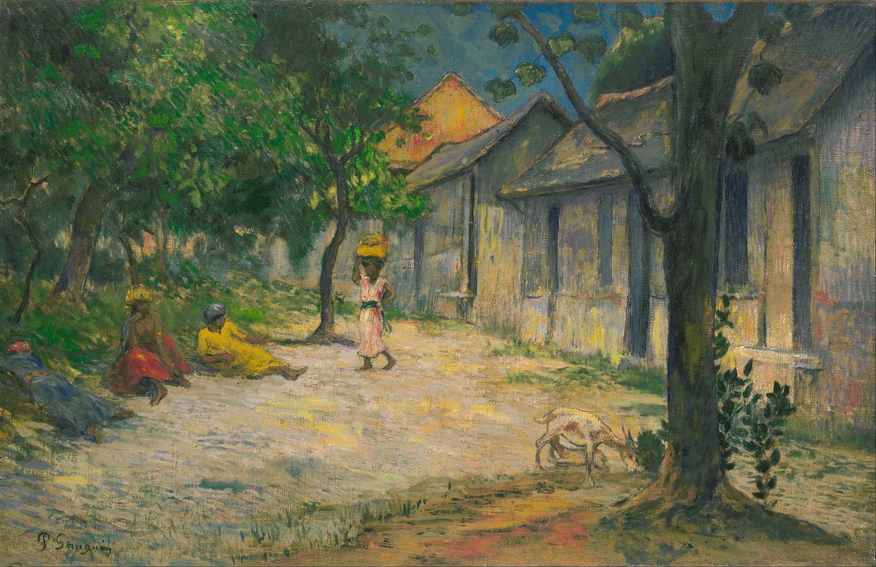 Dorp in Martinique door Paul Gauguin