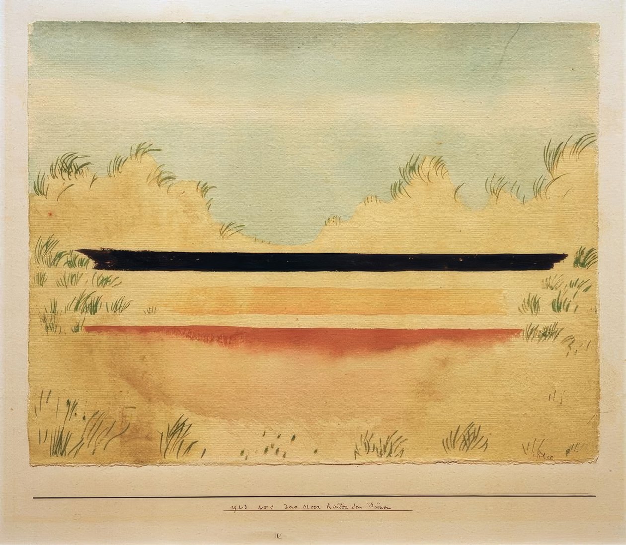 De zee achter de duinen door Paul Klee