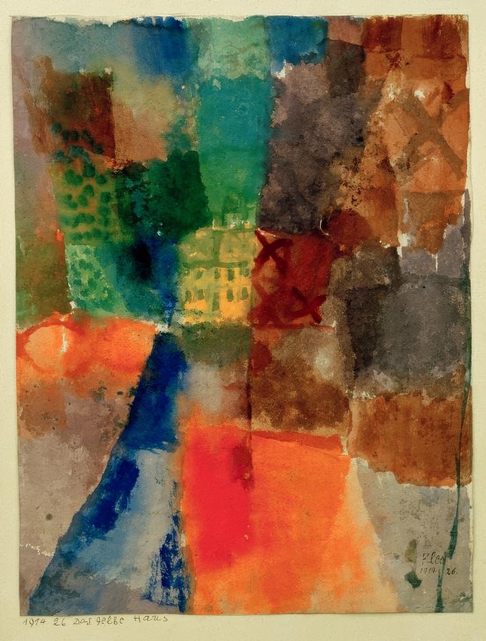 Het gele huis door Paul Klee
