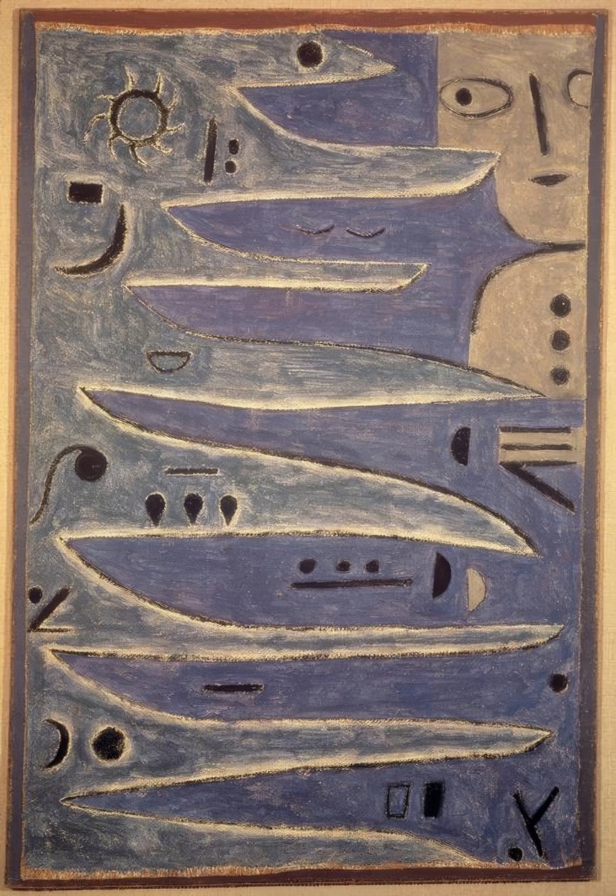 De Grijze en de kust door Paul Klee