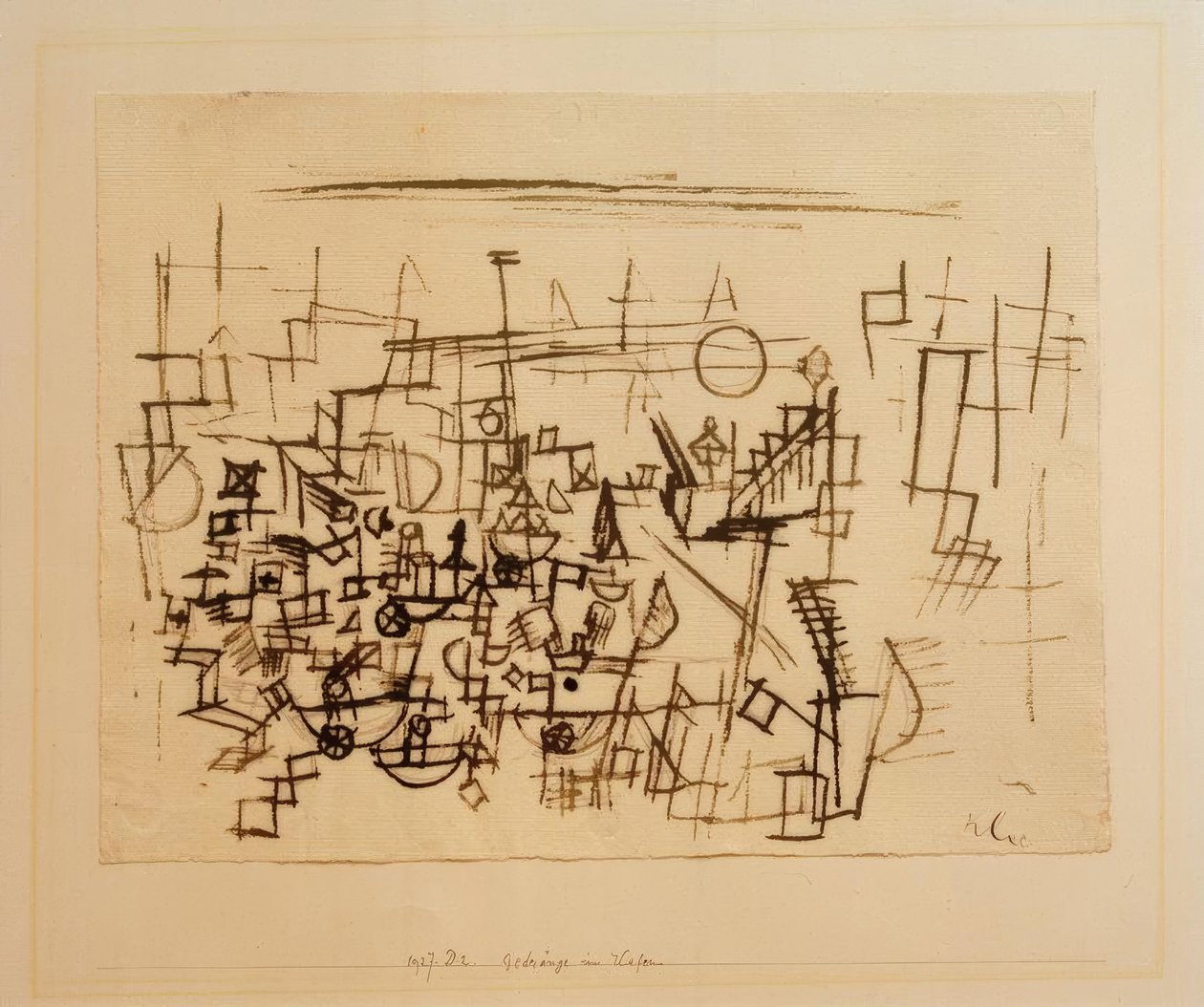 Drukte in de haven door Paul Klee