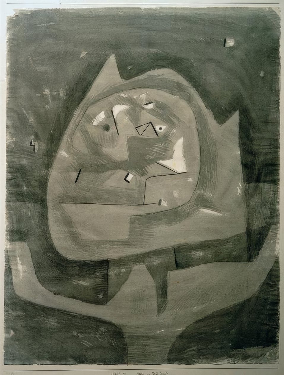 Afgod in het koortsland door Paul Klee