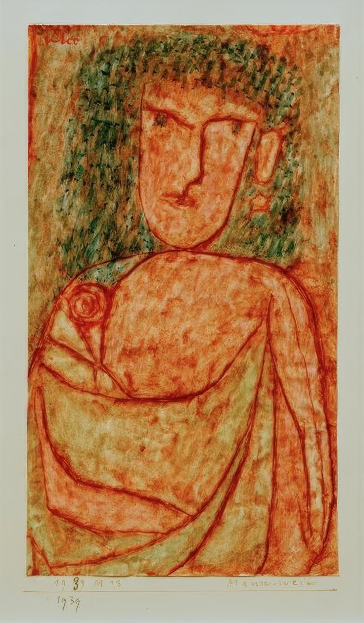 Hermafrodiet (uit een verloren gegane antieke roman) door Paul Klee