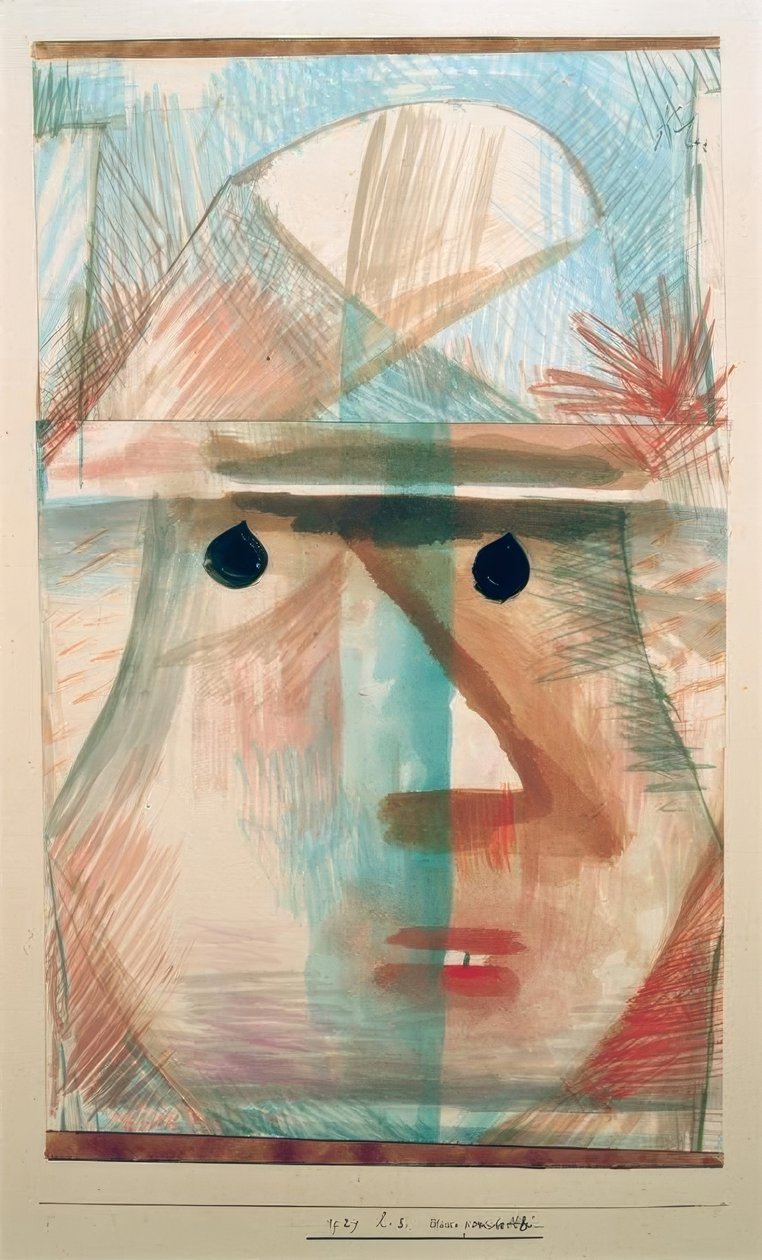 Masker komische oude vrouw door Paul Klee