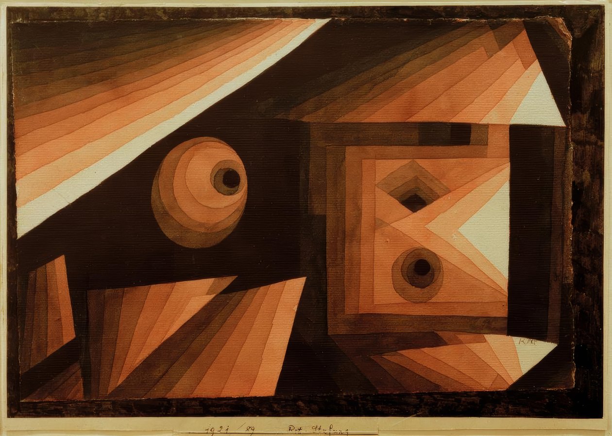 Rode gradatie door Paul Klee
