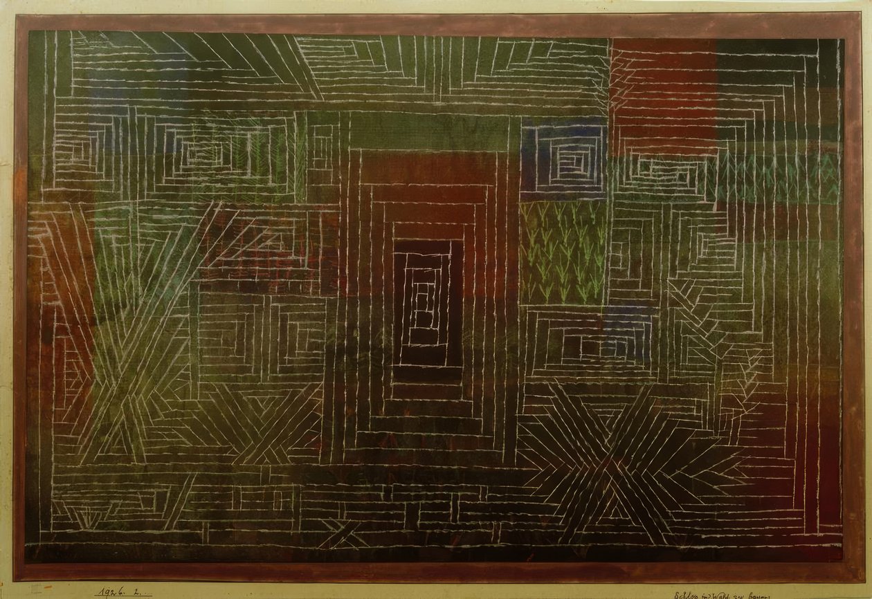 Kasteel in het bos bouwen door Paul Klee